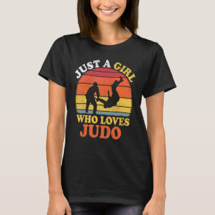 Camiseta Judo Player Vintage Apenas Uma Menina Que Ama Judo