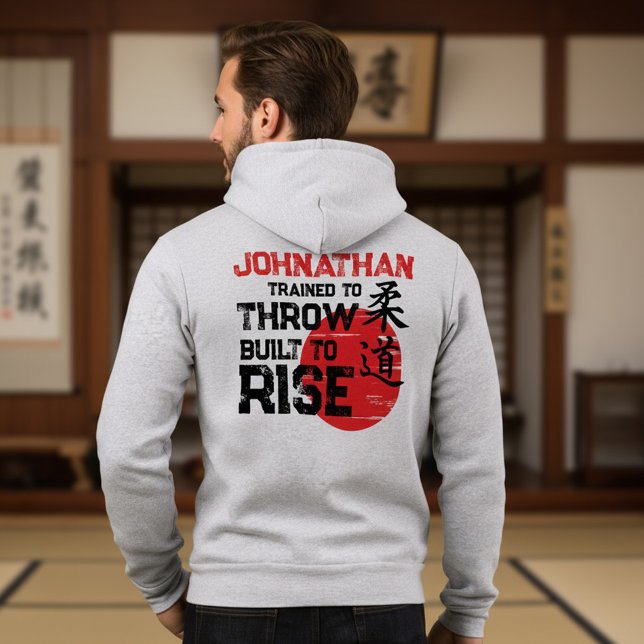 Camiseta Judo - Trained to Throw - Built to Rise (Criador carregado)