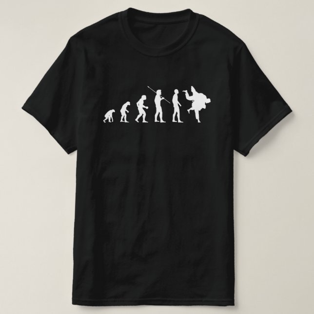 Camiseta Judoka Evolution Funny Judo Meme Bv (Frente do Design)