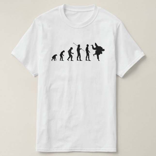 Camiseta Judoka Evolution Funny Judo Meme Bv (Frente do Design)