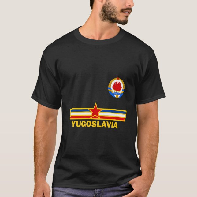 Camiseta Jugoslávia Jugoslavija Com Jugoslovenski Grb (Frente)