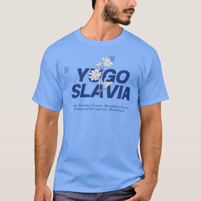 Camiseta Jugoslawien Balkan Shirt mit Blumen (Frente)