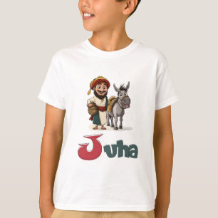 Camiseta Juha e seu burro - Uma jornada da Arábia Hilária