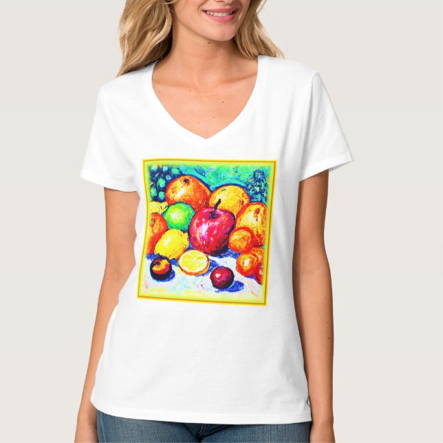 Camiseta Juicy Delights Frutas. Comprar Agora (Frente)