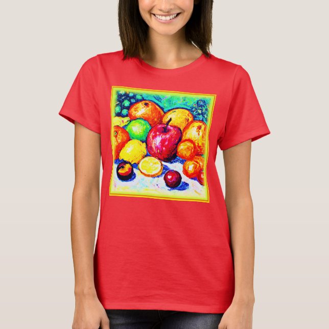 Camiseta Juicy Delights Frutas. Comprar Agora (Frente)