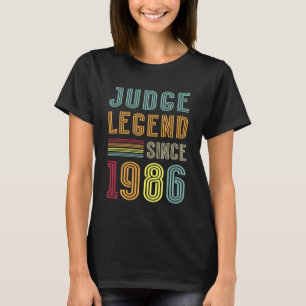 Camiseta Juiz Lenda 1986 Profissão Jurídica 40º Aniversário