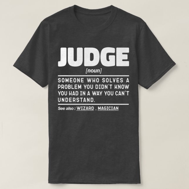 Camiseta Juíza Noun Definition Professional Pai Sarcastic (Frente do Design)