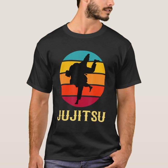 Camiseta Jujitsu Vintage Sunset Martis Style (Frente)