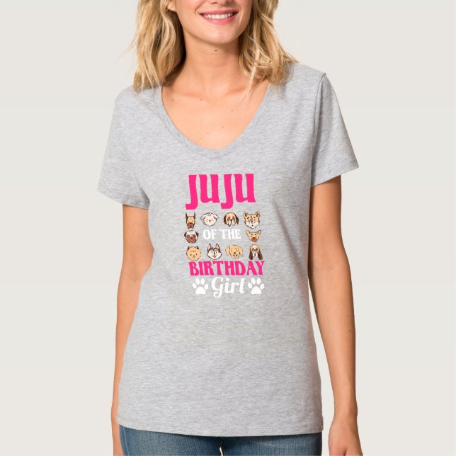 Camiseta Juju Da Festa De Besta De Cachorro De Aniversário (Frente)