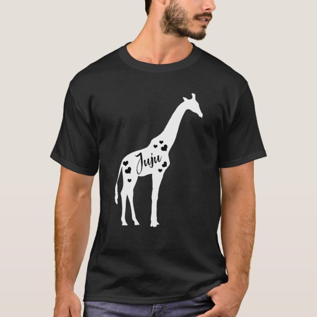 Camiseta Juju Giraffe Avós Day Safari Zoo Avô (Frente)