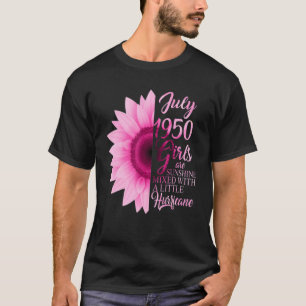 Camiseta Jul Garota 1950 72 Anos De Sol Misturando Um
