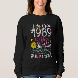 Camiseta Jul Garota 1989 33 Aniversário 33 Ano Incrível Des
