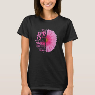 Camiseta Jul Girl 1947 75 Anos 75 Anos Aniversário