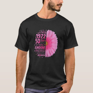 Camiseta Jul Girl 1972 50 Anos 50 Anos Aniversário