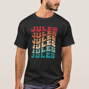 Camiseta Jules Tie Dye Groovy Hippie 60S 70S, Name Jules