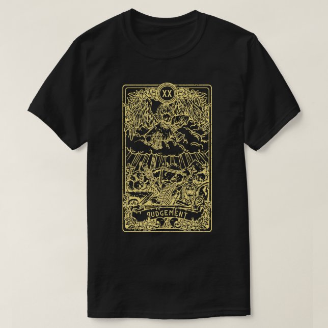 Camiseta Julgamento Eu Gótico Tarot d I Fortune Teller 2 (Frente do Design)