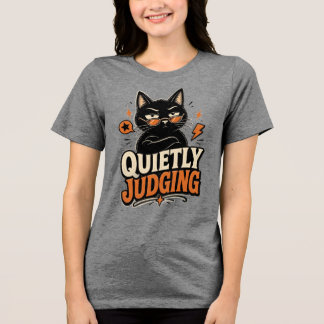 Camiseta Julgando Silenciosamente Gato Preto – Gato Sarcást