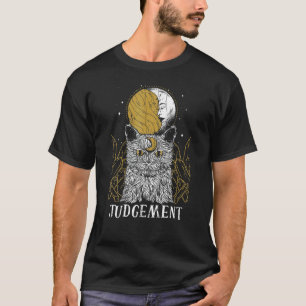 Camiseta Julgo Gato Lua Cartão Arot Pagão Goblincore Goth