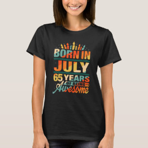 Camiseta Julho 1957 65 Anos 65 Anos Aniversário do Gráfico