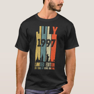 Camiseta Julho 1997 26 Aniversário 26 Anos 1997 Aniversário