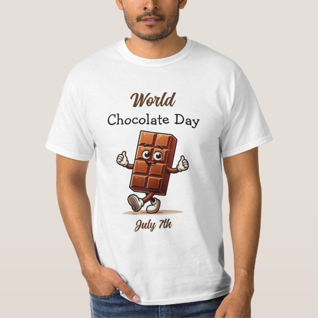 Camiseta Julho 7 é Dia Mundial do Chocolate (Frente)