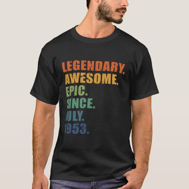 Camiseta Julho de 1953 70 Anos 70 (Frente)