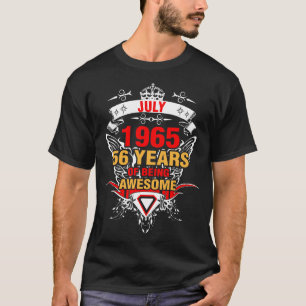 Camiseta Julho de 1965 56 anos de ser incrível