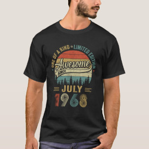 Camiseta Julho de 1968 Vintage 55 anos Retro 55º aniversári