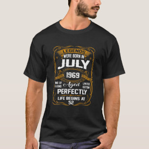 Camiseta Julho De 1969 52º Aniversário Presente 52 Anos P