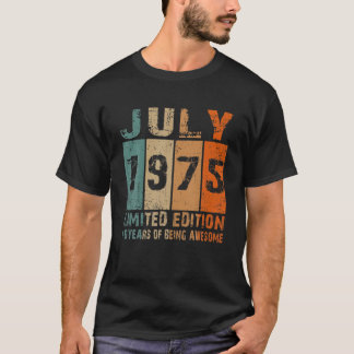 Camiseta Julho De 1975 Edição Limitada 46º Aniversário 46 A