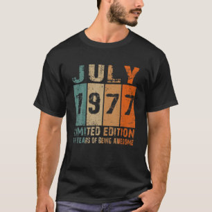 Camiseta Julho De 1977 Edição Limitada 44 Aniversário 44
