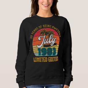Camiseta Julho De 1983 39º Aniversário 39 Anos De Esforço
