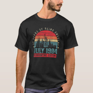 Camiseta Julho de 1984 37 anos 37 anos Quarentena