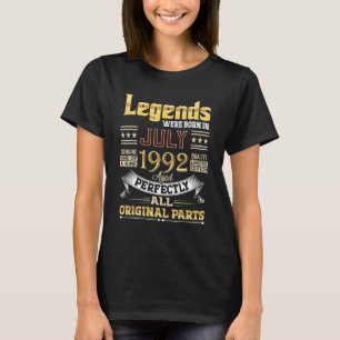 Camiseta Julho De 1992 30 Anos Eram Óbvias As 30 Legendas D
