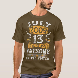 Camiseta Julho De 2009 Edição Limitada 13 Aniversário 13 An