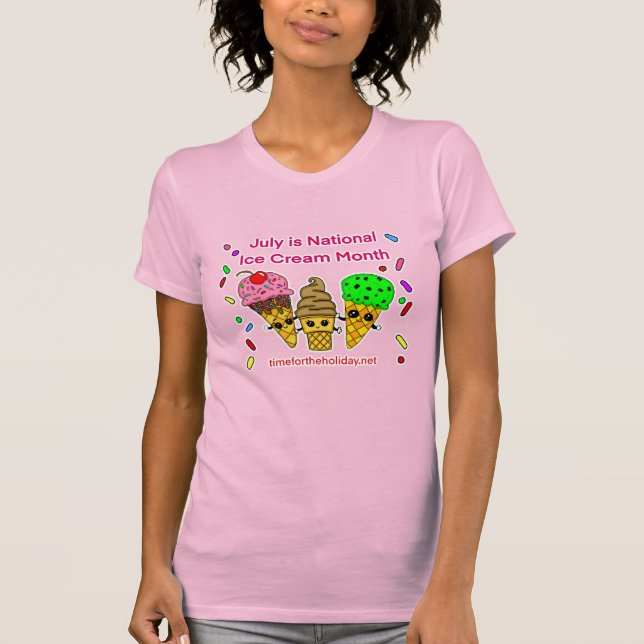 Camiseta Julho é Sorvete Mês (Frente)