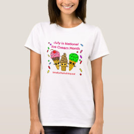 Camiseta Julho é Sorvete Mês