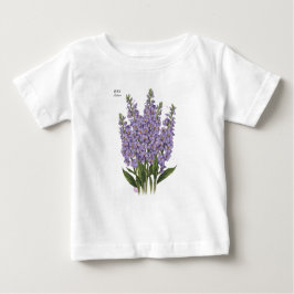 Camiseta Julho Larkspur Bloom - Presente de Aniversário Per