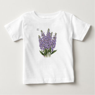 Camiseta Julho Larkspur Bloom - Presente de Aniversário Per