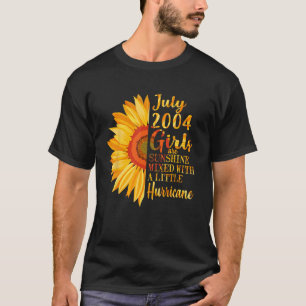 Camiseta Julho Meninas 2004 19º aniversário 19 anos