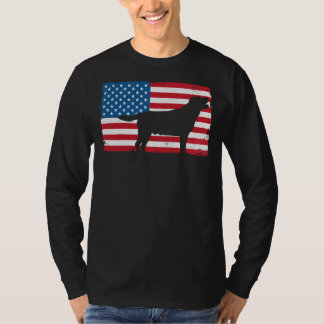 Camiseta Julho Quarta Labrador Retriever Usa Bandeira