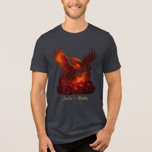 Camiseta Julho Ruby - Phoenix e Fiery Birthstone