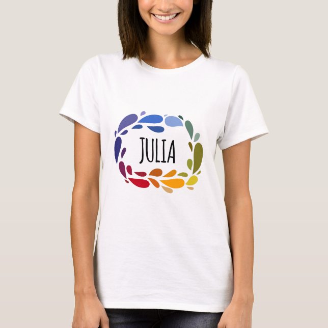 Camiseta Julia Name Cute Colorful Gift Named Julia (Frente)