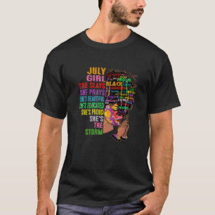 Camiseta Julian Girl ela faz shows e orações de julho
