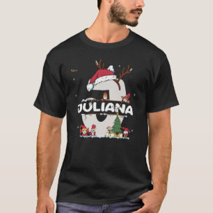 Camiseta Juliana Christmasw Juliana Nome para o Natal engra