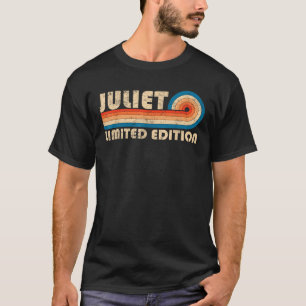 Camiseta JULIET Primeiro Nome Funny Retro Vintage Birthday