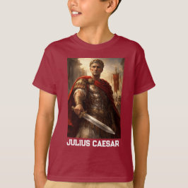 Camiseta Júlio César vermelho profundo