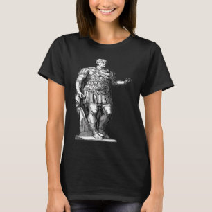Camiseta Julius Caesar Imperador Estátua Line Art Roman Man