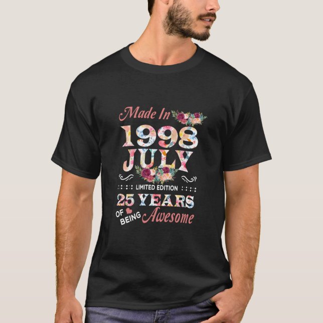 Camiseta July 1998 Flower 25Th (Frente)