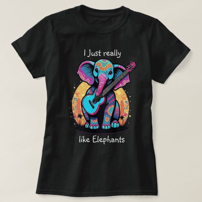 Camiseta Jumbo Jam Harmonioso Eu gosto muito de elefante (Frente do Design)